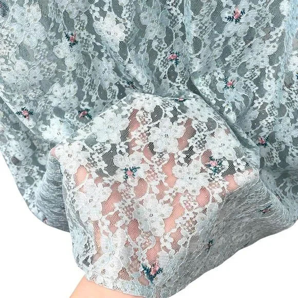 MAJORELLE Aisling lace tiered‎ Gown dress in Baby Blue Size S